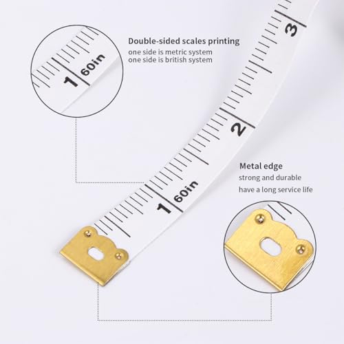 Cinta métrica flexible mini portátil 1.5m negra miniatura 6