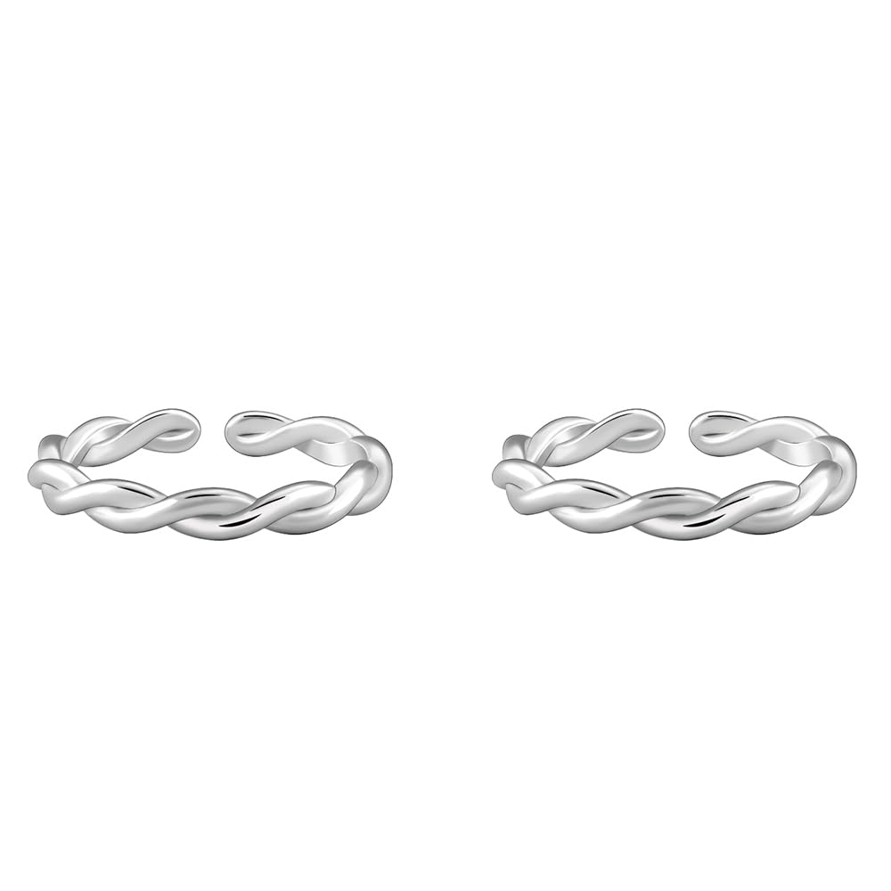 giva 925 Silver Swirl Toe Rings| Toe Rings for Women and Girls | With Certificate of Authenticity and 925 Stamp | 6 Months Warranty-picture-23
