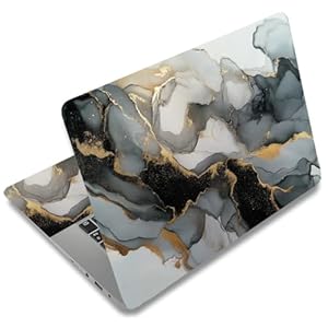 SUPERDANT Black Gold Marble Laptop Notebook Skin Sticker Cover Decal Retro Laptop Protector Notebook Art Protector Universal Notebooks Vinyl Decals Fits 12" 13" 13.3" 14" 15" 15.4" 15.6 inch