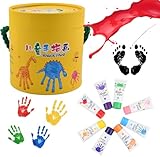 Ziyonix 8 Colori a Dita Lavabile, 60 ml/Tubo Set di Pittura per Bambini Atossico Pittura a Dita Tempere Lavabili per Bambini Neonati Dipingere Arti e Mestieri