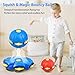 OWEVBU Magic Bouncy Ball - Children's Bouncing Ball Throw a Disc Catch a Balls - Indoor Outdoor Soccer Ball, Time Delay Transformation Flying Toy with 6 Lights (Red)