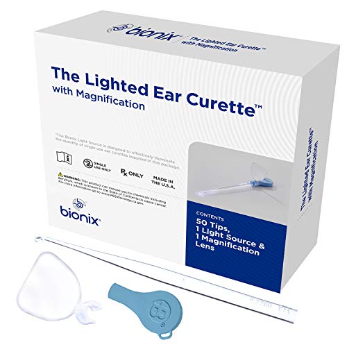 Bionix - Lighted CeraPik Ear Curette Tool, Earwax Removal Tool, Helps Remove Wax Buildup, for Safe Earwax Removal, Convenient & Easy-to-Use, Ideal for Healthcare Providers, Single-Use (52 Piece Set)