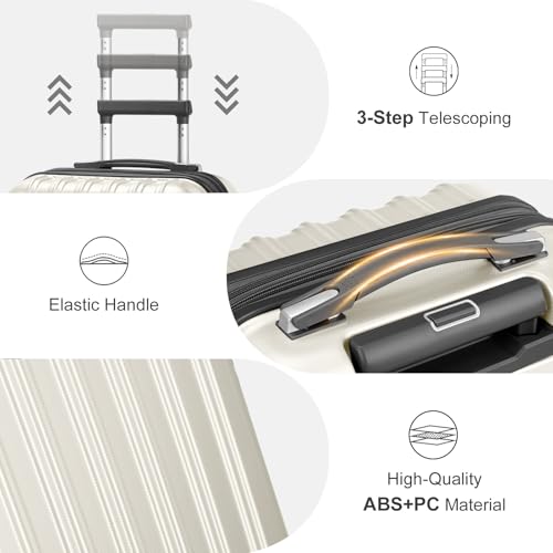 2 Piece Luggage Set, 20" Carry-On Expandble Luggage Hardside Lightweight Suitcase, 14" Mini Cosmetic Cases4