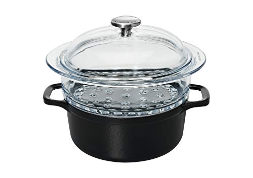 Chasseur Vaporera, Hierro Fundido, Hierro Fundido, Negro, 30.2 x 28.4 x 21.8 cm
