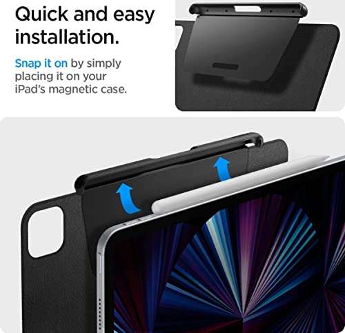 Spigen Pencil Holder for Apple Pencil Pro, 2nd Gen, Lenovo Yoga Pen, Galaxy S Pen, Compatible with Magic Keyboard, Smart Keyboard, Smart Folio, Magnetic iPad Cases, Wireless Charging Safe, Black - image 5