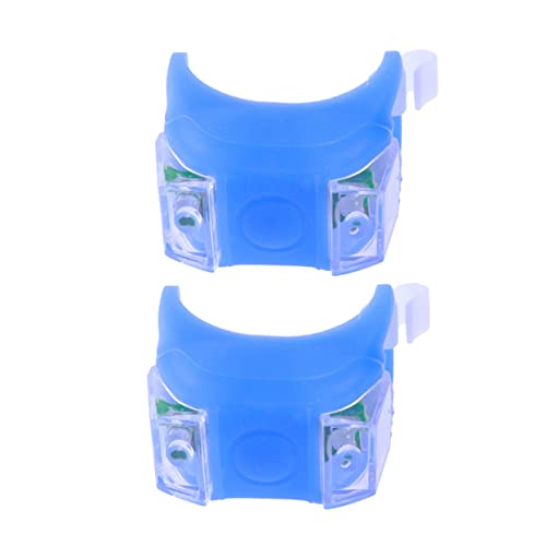 Toddmomy 2Pcs LED Bike Tail Light Silicone Rear Light with for Mountain Cycling Easy to Install Seatpost Pole Handlebar Helmet Blue