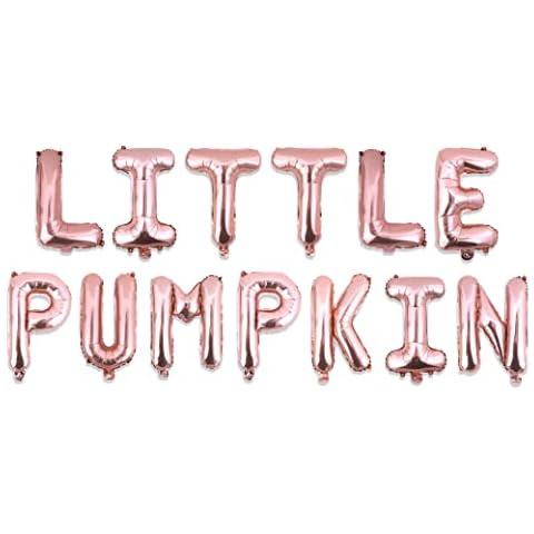Little Pumpkin Balloons Banner - Pumpkin Banner for Fall First Birthday Baby Shower Halloween Thanksgiving Photo Props Party Decorations Supplies, Little Pumpkin Banner Cover