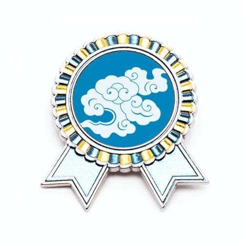 Broche en forme de nuage blanc cadeau idéal en métal Painting Culture