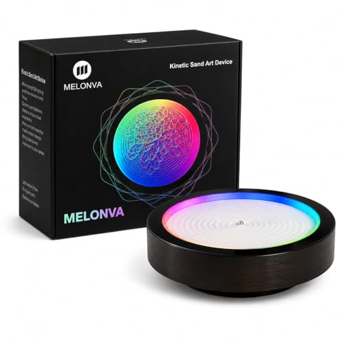 Moving Sand Art App-Controlled Kinetic Device Zen Garden Automatic Sandscape Bluetooth & WiFi Smart Drawing Machine  Relaxing Desk Toy Gift for Office Home Meditation Dcor (Bamboo 10)