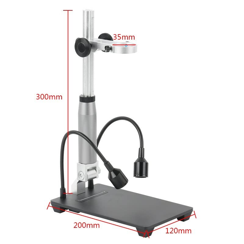 Microscope 14MP 1080P Digital Video Microscope Camera 1-130X Zoom C-Mount Lens(A Stand)
