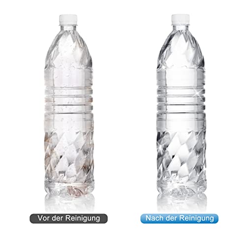 Foto von Diwoker Flaschenbürste für Glasflaschen Flaschenreiniger, 2 STK Reinigungsbürste Reinigung Flaschenreiniger für Glaskaraffe,Trinkflaschen,Babyflaschen,Sodaflaschen (Schwarz)