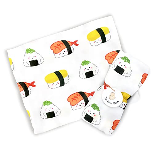 Image of The Wee Bean Organic Cotton and Bamboo Rayon Muslin Swaddle Blankets, Set of X (Sushi)