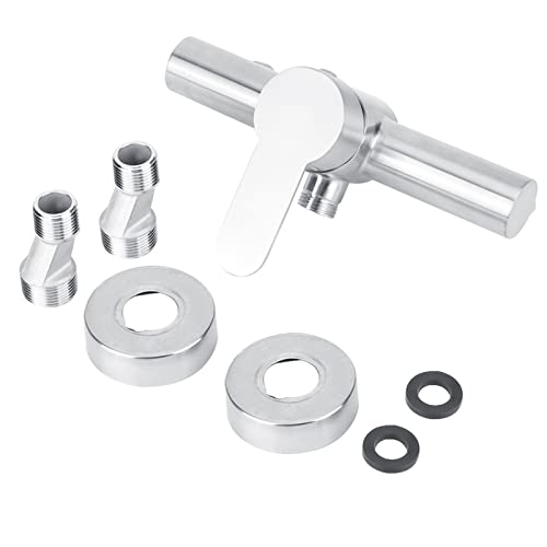 Grifos de Ducha Grifo de Ducha de Acero Inoxidable 304 Grifo de Ducha de Baño Grifo de Agua Fría Caliente Montado en la Pared G1/2in en el Tubo de Ducha de Baño Grifo 304