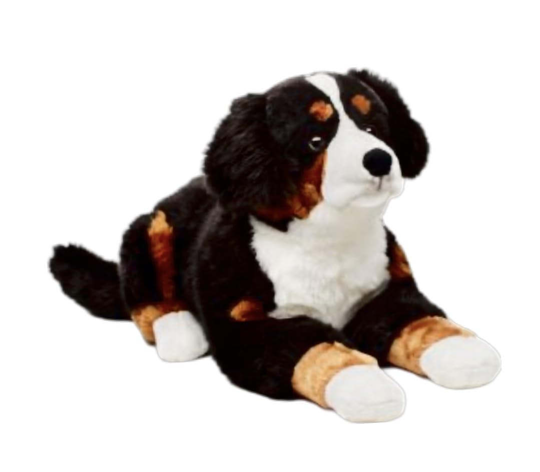 Teddys Rothenburg Kuscheltier Berner Sennenhund groß liegend schwarz braun weiß 90 cm großer Plüschhund by Uni-Toys
