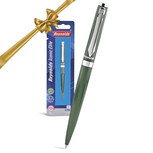 Reynolds Metal Pens (Iconic Elite Teal) | Premium Pens For Gifting | Twist Pens For Personal & Professional Use | Stylish Gifts for Men & Women | Trim Ball Pens For Corporate Gifting | Blue Ink
