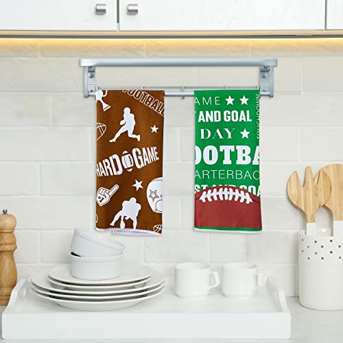 Peryiter 6 Pcs Football Kitchen Decorative Towels Party Gift For Men Dish Towels Sports Theme Hand Towels Tea Dish For Housewarming Gifts Cooking Baking Home thumb #6