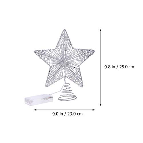 1 Unidade Estrela Principal Do Natal Topper De Árvore Iluminado Topo De Árvore Pré Iluminado Topo De