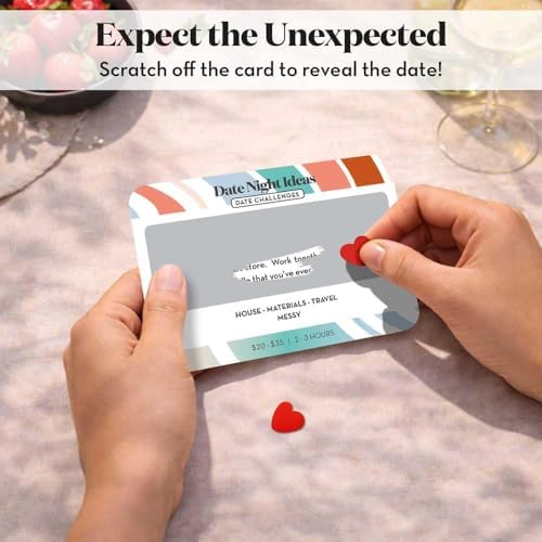 35 Scratch Off Date Night Ideas, Couples Gifts for Him, Her, Girlfriend, Boyfriend, Wife or Husband - Women or Men Anniversary Card Game, Engagement Gifts for Couples, Bridal Shower, Wedding, Birthday - View 5