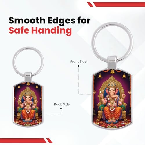 Image of Premium Double Side Glossy Metal Keychains | Motivational & God Designs - Shiva, Krishna, Ganesha, Balaji, Buddha, Hanuman, Jesus, Mata Laxmi, Shri Ram, Evil Eye - Stylish & Durable Gift Keychain