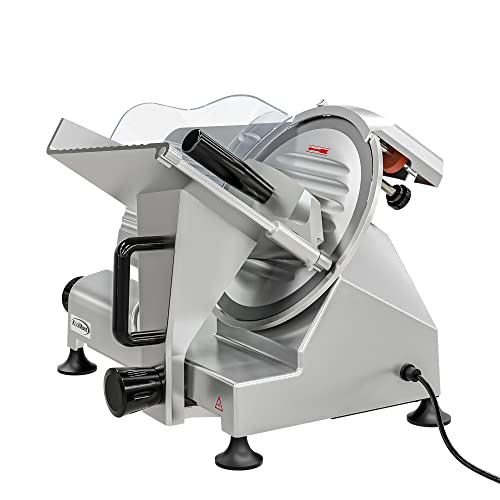 Image of KoolMore Commercial Deli Meat Slicer with 10 inch Carbon Steel Blade for Cutting and Slicing Food, Ham, Veggies, and Cheese, Electric Cutter with Adjustable Thickness [Silver] (CMS-10S)