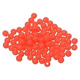 YELARXI Fishing Beads Glow Soft Plastic Fishing Bait Eggs Lure Rigs Accessories, 5 mm Fit for Saltwater Freshwater - Round (500 Pack, Red)