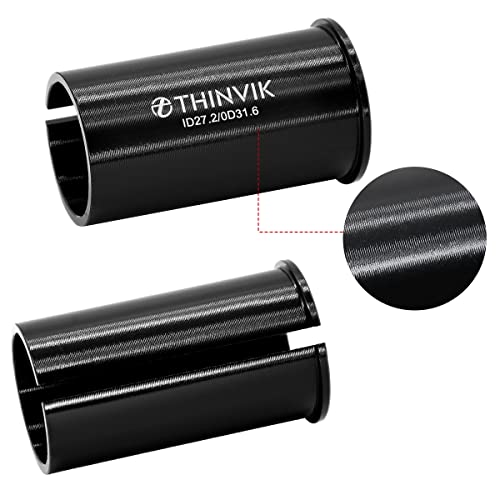 image for Thinvik 60MM Bike Seat Post Shim 22.2mm, 25.4mm, 27.2mm to 25.4mm,27.2