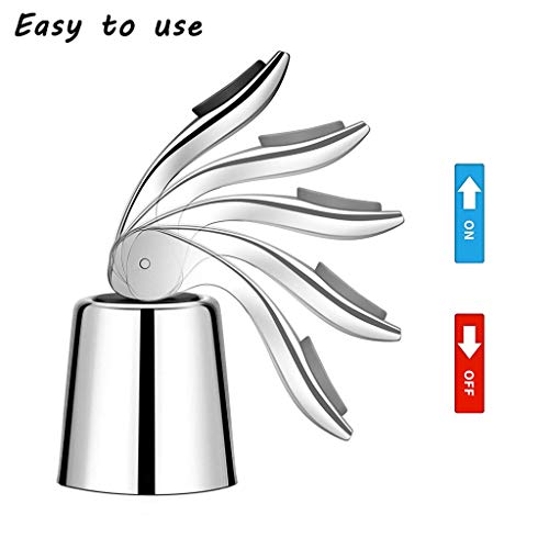 Rolha de garrafa de vinho em aço inoxidável Weite Utility, plugue de garrafa de vinho com silicone,