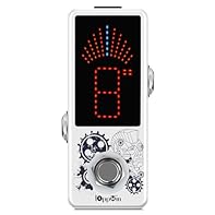Wide Tuning Range: Chromatic tuning from A0 (12Hz) to C8 (4186Hz), compatible with guitars, basses, violins, and other instruments. Precision Strobe Mode: Ultra-fast ±0.1% accuracy for pinpoint tuning, displayed via clear LED indicators. Easy Operati...