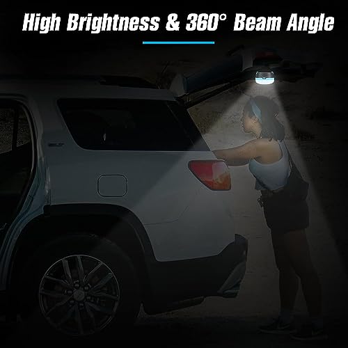 Image of Camping Lantern Waterproof LED Outdoor Camping Lights Battery Powered Tent Light for Power Cuts Emergency Camping Hiking Automobile (3 Modes ) (Blue)