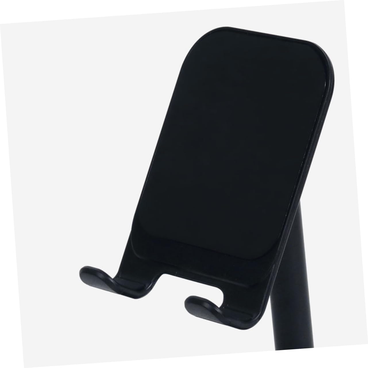 NAMOARLY Durable Metal Phone Holder Desktop Bracket Adjustable Tablet Stand Black Protective Silicone