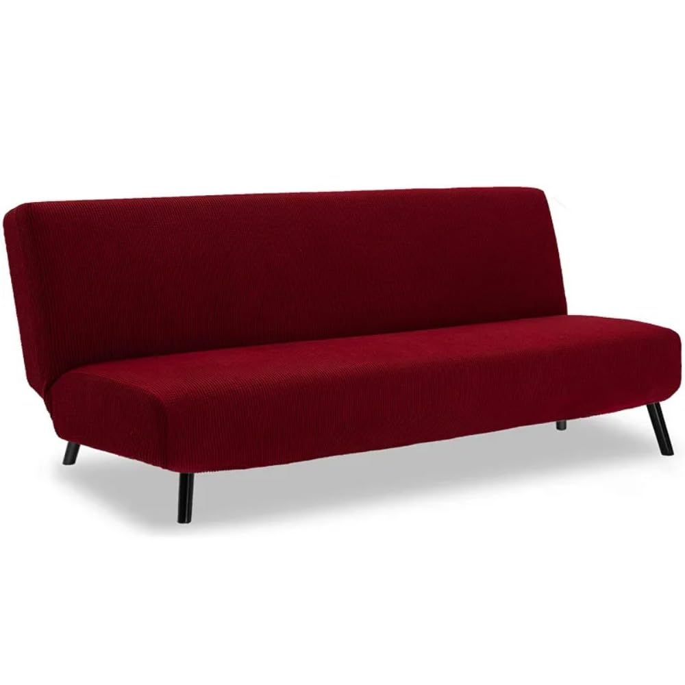 Funda sofa cama elastica color Wine Red para proteger el salon de familias con mascotas