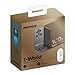 MOMAX Universal Travel Adapter,100W Fast GaN International Power Adapter, 2PD USB-C+2QC USB-A Travel Plug Adapter, US/UK/EU/AU Universal Charger for Laptops, Tablets, Phones Vision Pro 1-World