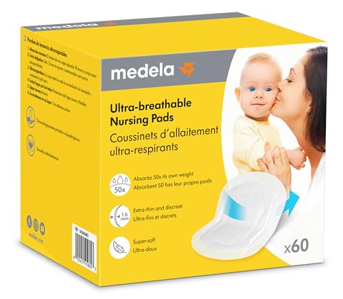 Image of Medela Ultra-Thin Nursing Pads, Max Absorbency, 60 ct Individually Wrapped (Pack of 2)