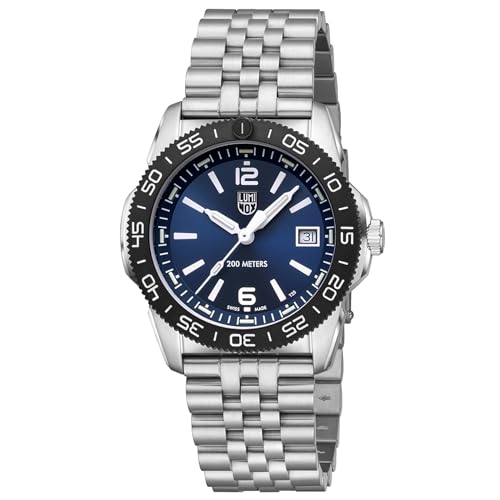 Luminox Stainless Steel Pacific Diver Date Analog Dial Color Blue Men Watch - Xs.3123M.Set, Silver Band - Image 3