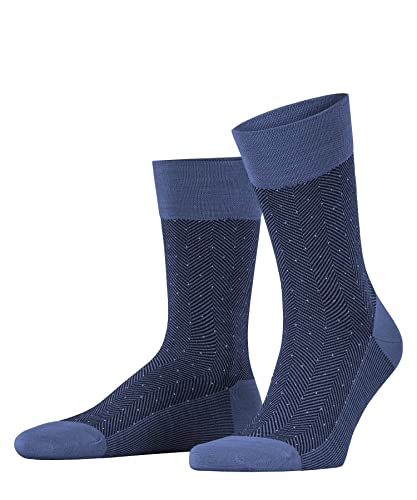 FALKE Men's Sensitive Herringbone Socks, Wide Top, Skin-Friendly, Great for Diabetics, Breathable Warm, Merino Wool