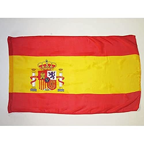 AZ FLAG, Spain Big Flag, 5x8 Ft, Spanish Large Banner with Sleeve, 100% Polyester, Fade Resistant, Vivid Colors, 5' x 8' Feet
