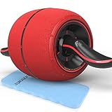 Jsmhh Übungs-Rolle, Breitere Ab Workout Roller-Bauchtrainer Roller for Bauch-Übung Core Training Trainer zu Hause Gym (1PC Core-Rad mit 1 PC-Knie-Auflage) FL14 sit up trainingsgert (Color : Black)