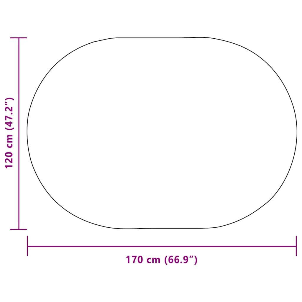 vidaXL Teppich ZIZUR Creme 170 x 120 cm Polypropylen