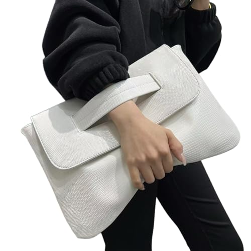 Image of Women Classic Crocodile Pattern Faux Leather Clutch Purse Oversized Female Shoulder Bag Messenger Handbag