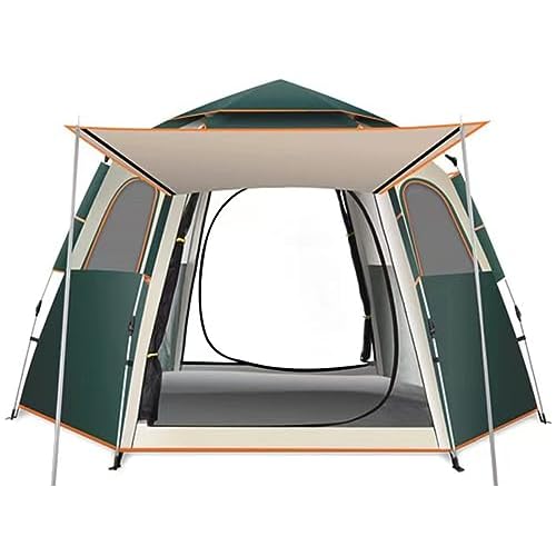 Pop Up 4-6 Person Large Camping Tent Family Dome Tent 60 Seconds Set Up Waterproof Windproof Tent Double Layer Portable with Carry Bag for Outdoor Picnic Hiking Glamping