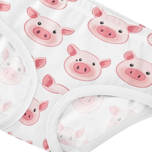 Wusikd Cute Pig Girls' Underwear Cotton Funny Girls Briefs Soft Toddler Underwear 2T4
