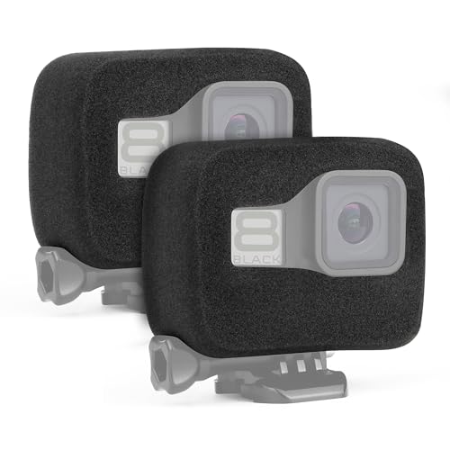 SOONSUN �E�B���h�X���C���[�J�o�[ GoPro Hero 8�p �u���b�N�J�����n�E�W���O�t���[���P�[�X �r�f�I�m�C�Y�ጸ�A�N�Z�T���[