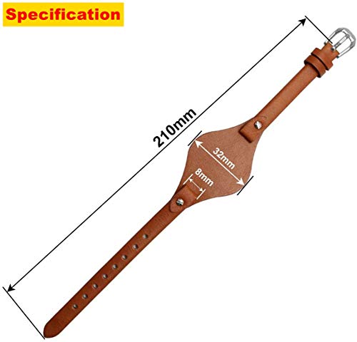 Pulseira de relógio feminina de 8 mm com barra de mola de couro de bezerro genuíno para Fossil ES314