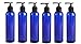 Premium Vials 8ozPETBP-ZT 8 Oz Plastic PET Bullet Bottle (Blue) with Pump Dispenser (Pack of 6)