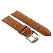 Produktbild 20 mm Uhrenarmband echt Leder Mock Croc Band Herren Krokodil Gepolsterte SS Schnalle Tan/Tan