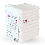 babymajawelt Mulltücher Mullwindeln Baby Putztücher Spucktücher Stilltücher (60x80 Weiss (10 Pack))