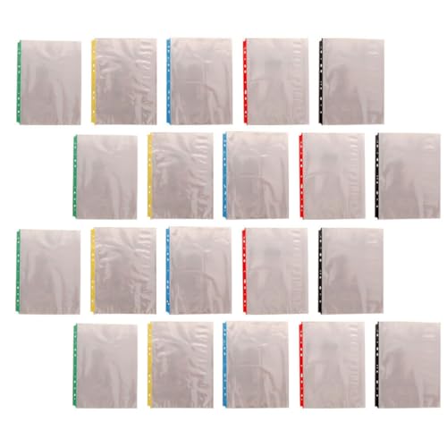 Pochettes de classeur A4 perforées protège-feuilles transparentes plastique pour document 100