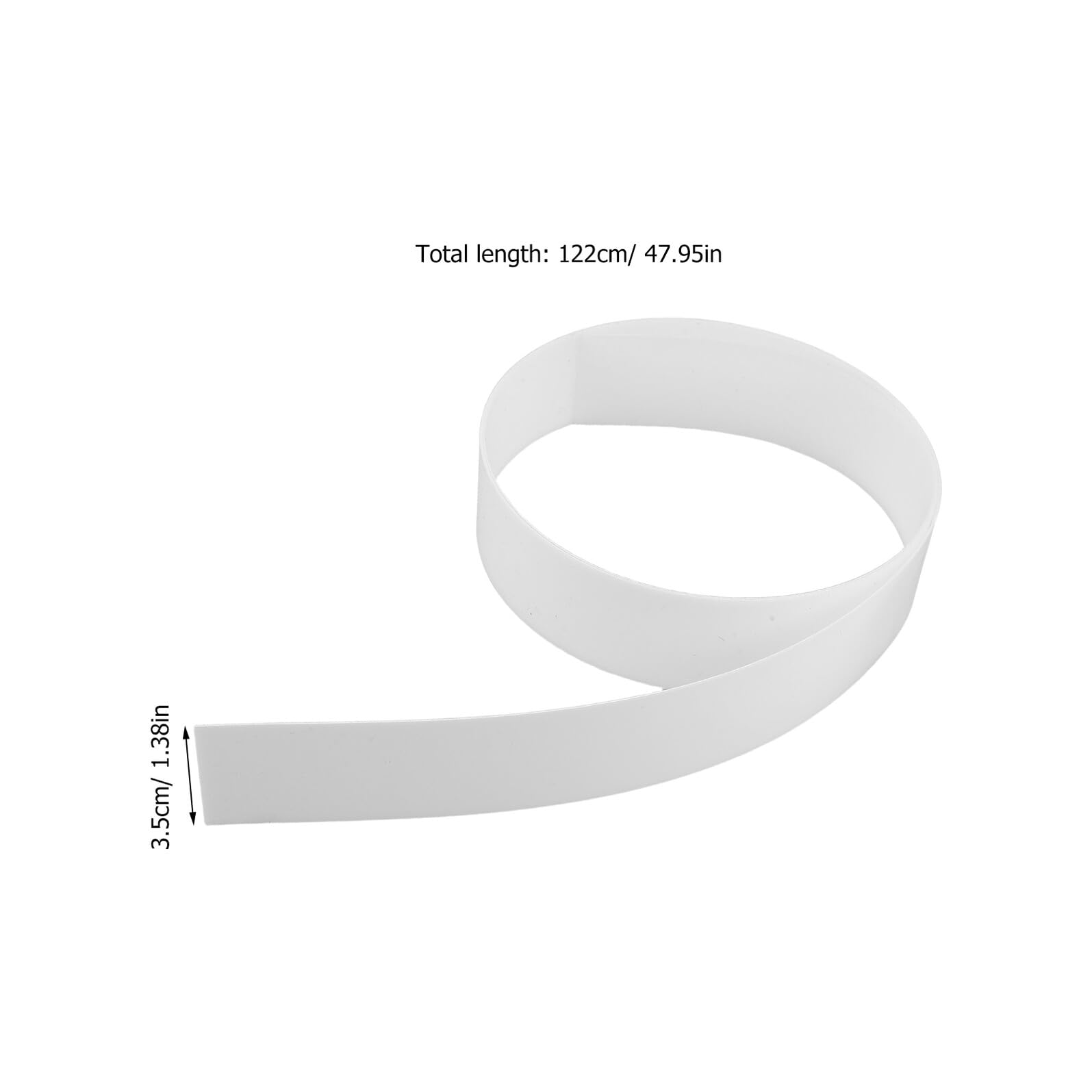 TOPBATHY Flexibler LED Streifen Diffusor aus Acryl 122x3,5cm Milchig Weiß Biegsam mit Selbstklebender Rückseite Lichtstreifen Diffusor für Deckenleuchten im Büro und Zuhause