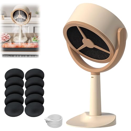 Soplador de humo para fumadores de interior, mini campana de ahumador extraíble, purificador de humo para fumadores de interior, ventilador purificador de aire de humo portátil (Recargable)