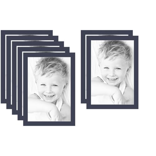 16x24 Midnight Blue/Blue Jay Custom Mat for Picture Frame with 12x20 Opening Size (Mat Only, Frame NOT Included) - 7 Pack